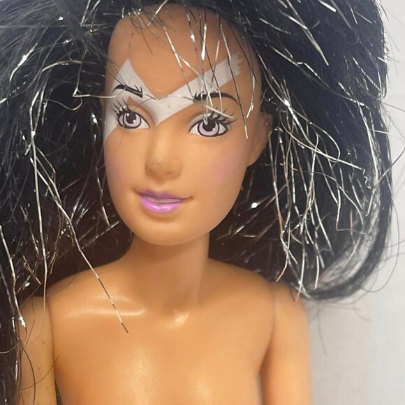 1985 Vintage Jetta , Jem and The Misfits Doll Black and silver hair - Picture 2 of 9